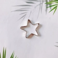Ciondolo a stella d'argento lucido per gioielli fai-da-te con finitura in metallo - Cornice a Stella Argento (KP657-2)