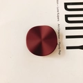 DIY wine red irregular concave resin earring pendant with matte textured finish - Wine Red (KP1935)