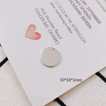 DIY silver circular metal pendant 10x10x1mm for jewelry making and earrings - Single Hole Round White K (KP2213-10#White K)