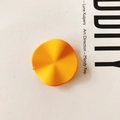 Irregular matte yellow resin round earring pendant with cross concave center DIY material - Bright Yellow (KP1935)