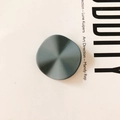 Matte dark grey round resin earring pendant with irregular wavy texture for DIY jewelry - Dark Grey (KP1935)