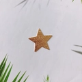 Ciondolo in lega dorata a forma di stella con finitura testurizzata e foro tondo - Stella Smerigliata Oro (KP2134-1)