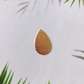 Ciondolo a goccia dorato con glitter per creazione di gioielli fai-da-te e orecchini - Goccia Smerigliata Oro (KP2134-2)