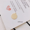 DIY gold plated copper round pendant charm with hanging hole for jewelry making - Hanging Loop Round Gold (KP2214-6#Gold)