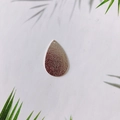 Ciondolo a goccia in metallo argentato con texture opaca per la creazione di gioielli - Goccia Smerigliata Argento (KP2134-2)
