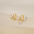 Detailansicht der Schmetterling-Ohrringe mit Zirkonia-Steinen und Größenangaben - Schmetterlings-Design-Stil (P31075k4)