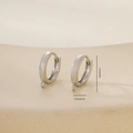 Silver metal hoop earring findings with bottom loop for DIY jewelry making 1.5cm - Round with Hanging Loop (E071128-2) / Platinum (E071128-2bkb)