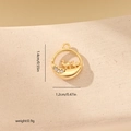 Macro shot of gold camel pendant with dimensions 1.4cm by 1.2cm and weight 0.9g - Double Camel Moon Style (MYYX00711) - Gold
