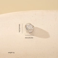 Makroansicht der unregelmäßigen Silberperle mit Maßen 0.6cm und 1g Gewicht für DIY-Schmuck - Silber Unregelmäßiger Geometrischer Stil (MYCJMKC11020-16)