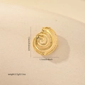 Detailed dimension guide for golden conch pendant showing 1.5cm height and 1.1cm width - Gold (MYP25371)