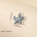 Detail of grey starfish pendant with pearls and zircons for DIY jewelry making - Artificial Pearl Grey Enamel White Gold Sea Star (White Gold Grey MYCBK3655(i-J1))