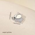 Detailed macro view of gold-plated elephant charm with dimensions 1.2cm x 1.4cm - Elephant Style (MYPJ66074(i-B1)) / White Gold