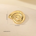 Macro detail of gold snail pendant with measurements 2cm length and 1.6cm height - Gold (MYP25431)