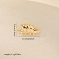 Macro detail showing 1.5cm golden zircon shell pendant dimensions and weight specifications - Mirror Finish Irregular Piece (MYCDNE437) / Gold