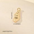 Detailed view of gold shell pendant with dimensions 1.8cm height and 0.7cm width - Spiral Sea Snail (MYCSAM266) / Gold
