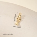 Macro shot of a gold fishbone pendant with 1.6cm x 0.6cm dimensions for jewelry DIY - Small Fishbone Style (MYP13691) / Gold