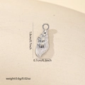 Detailed view of silver seashell pendant with dimensions 1.8cm x 0.7cm and weight 0.6g - Spiral Sea Snail (MYCSAM266) / Silver