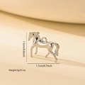 Λεπτομερής προβολή μενταγιόν αλόγου 1,5cm x 1,7cm για κατασκευή χειροποίητων κοσμημάτων - Στυλ Άλογο που Καλπάζει (MYXL12036) / Λευκόχρυσο