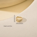 Detailed view of an irregular gold heart bead with size markings for DIY jewelry making - 1 Piece / Irregular Heart Style (MYCJMKC11020-1) / Gold
