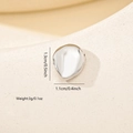 Macro view of irregular silver plated liquid metal bead showing 1.3cm size and texture - 1 Piece / Irregular Liquid Metal Style (MYCJMKC11020) / White Gold