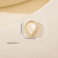 Macro view of irregular gold plating earrings with vintage metal texture and dimensions - 1 Piece / Irregular Wave Style (MYCJMKC11020) / Gold