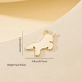 Gedetailleerde macro-opname van een gouden eenhoorn hanger van 1,2x1,8 cm voor DIY - 1 Stuk / Gouden Silhouet Eenhoorn (MYXL12035)