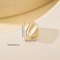 Detailed view of irregular gold spacer bead with size dimensions 1.2cm by 0.8cm and weight info - 1 Piece / Polished Fluid Style (MYCJMKC11020-3) / Gold