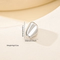 Macro shot of irregular silver spacer bead with dimensions 1.2cm x 0.8cm and mirror finish - 1 Piece / Mirror Polished Irregular Style (MYCJMKC11020-3) / White Gold