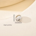 Macro detail of irregular silver plated metal spacer bead with dimensions 0.8cm by 0.6cm - 1 Piece / Irregular Fluid Style (MYZ022145) / White Gold