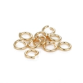 Polished gold-plated metal open jump rings for DIY jewelry making and assembly - 0.5x4mm / Real Gold