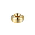 Highly polished gold-plated brass spacer bead for DIY jewelry making and bracelets - 5mm / Real Gold (1 Piece)