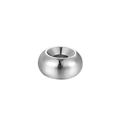 Polished silver brass spacer bead for DIY jewelry making with high gloss finish - 6mm / Rhodium Plated (1pc)