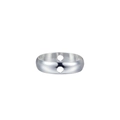 Polished silver double-hole metal loop connector for DIY jewelry bracelet making - Outer Diameter 6mm Inner Diameter 4mm / Silver