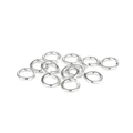Anellini aperti in metallo argento lucido per la creazione di gioielli fai-da-te - 0.5x4mm / Oro Bianco