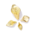 Golden lily flower metal spacers in four sizes with elegant brushed texture for DIY jewelry - Style B Medium 17X13MM / Gold