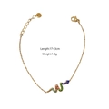 Golden snake charm bracelet with colorful crystal stones and stainless steel chain - Colorful Rhinestone Snake Style (2)
