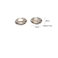 Chunky irregular oval hoop earrings with 28mm height and polished metallic finish - Gold Irregular Chunky Hoop (5)