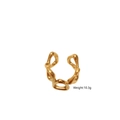 Adjustable organic lava style gold ring with irregular texture, weight 10.3g - Ring