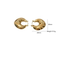 Golden drop earrings in polished metal finish measuring 30mm height and 28mm width - Polished Gold Teardrop Earrings (8)