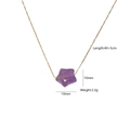 Detailed view of purple star stone pendant with 40+5cm gold stainless steel chain - Purple Star Style (2)