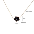 Detailed size specifications for gold star necklace with 10mm dark marble stone pendant - Dark Star Style (5)