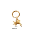 Detail of gold hoops with starfish pendants showing 15mm size and 2.2g weight specs - Starfish and Beads Pendant Style (3)