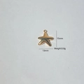 Detailed size specifications for gold starfish pendant with 15mm height and 13mm width - Mirror Gold Starfish (3)