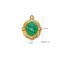 Detail of vintage oval green stone pendant with dimensions 16x11mm and 1.1g weight - Vintage Faceted Oval Style (13)