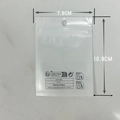 White semi-transparent self-sealing eco-friendly bag with hanging hole, 7.9 x 10.9 cm size - White
