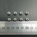 Polished stainless steel round beads with hole for DIY jewelry making 4-5mm size - 7mm / Outer 7x3.5x2.0mm Inner Rubber Hole