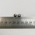 Detailed macro view of 6-8mm polished stainless steel ball beads with inner screw thread - Ball Screw Nut (8mm) / 1 Piece / Steel