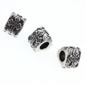 Retro stainless steel cross large hole bead accessory for DIY bracelet making - Antique Silver Black