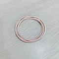 3mm rose gold spiral spring multi-layered bracelet made of guitar string texture steel - Light Rose Gold