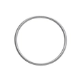 Detail of 3mm silver carbon steel guitar string spring bracelet with screw head opening - White K/Silver